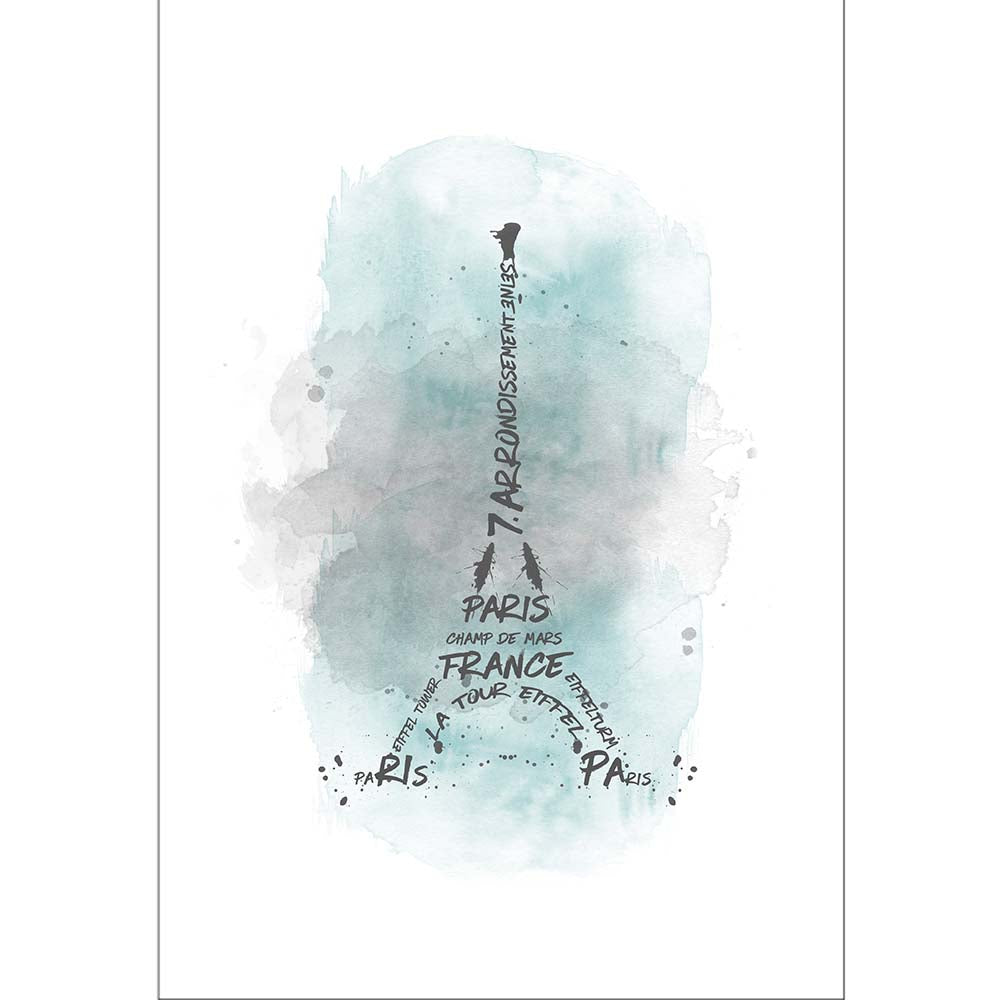 Watercolor Art Eiffel Tower