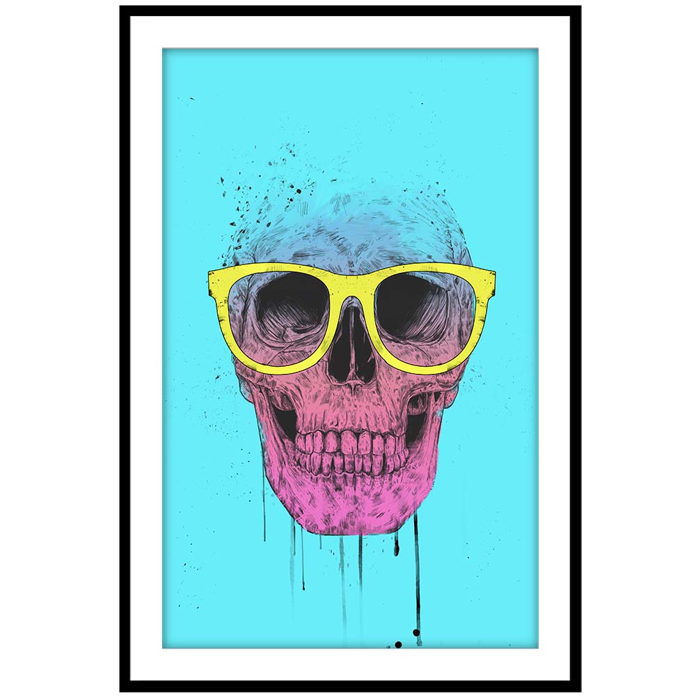 Pop Art Skull With Glasses