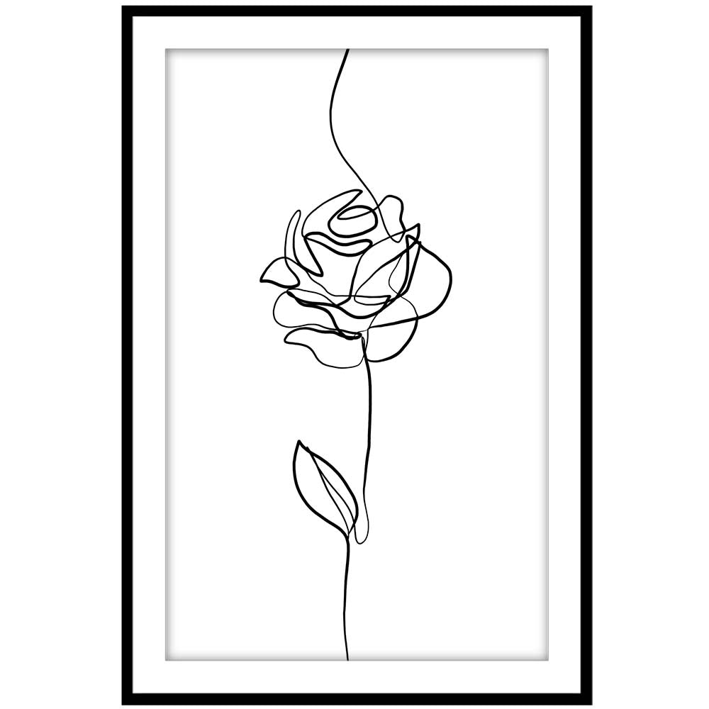 Rose Line Drawing