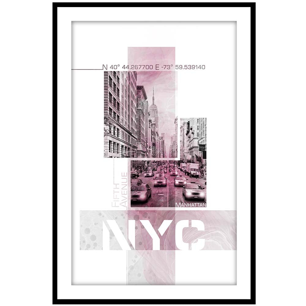 Poster Art NYC Fifth Avenue Traffic