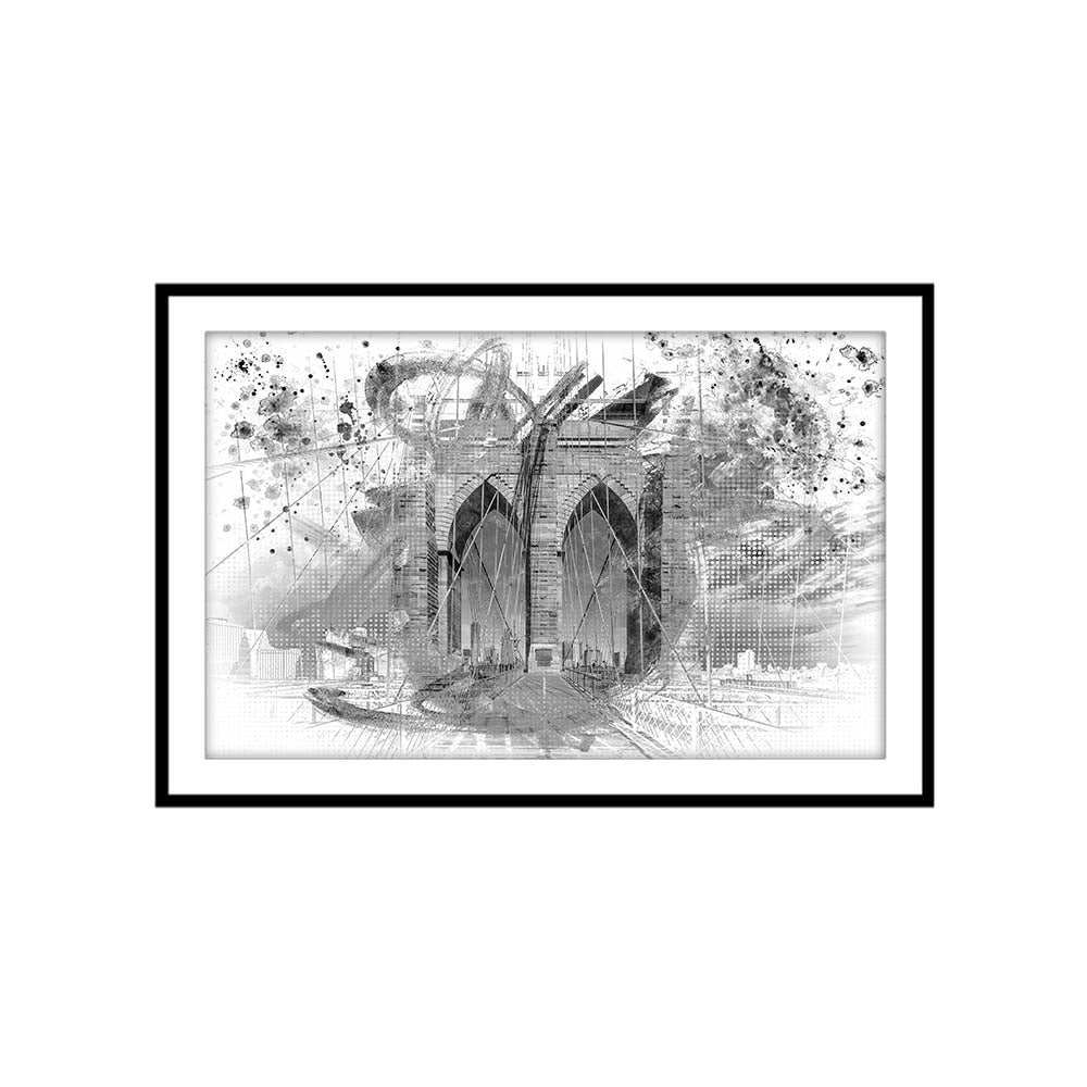 City Art Brooklyn Bridge in Detail