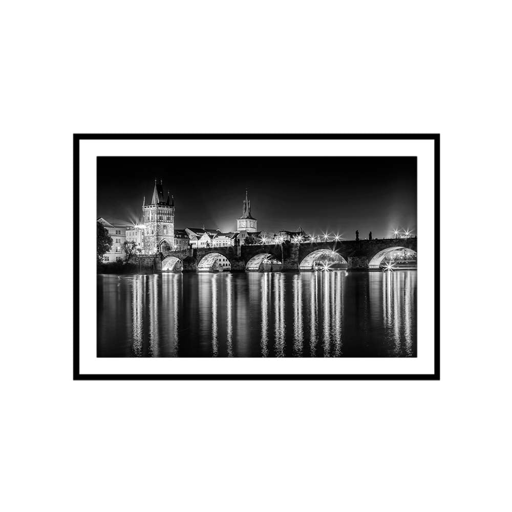 Night impression of Charles Bridge in Prague
