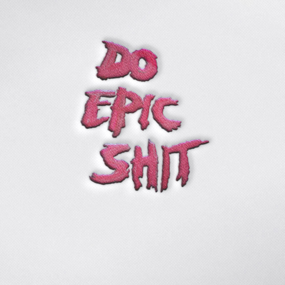 Do Epic Sh*t - Women’s White T-Shirt Dress with Embroidered Front & Printed Back Design