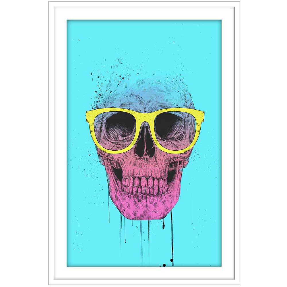 Pop Art Skull With Glasses