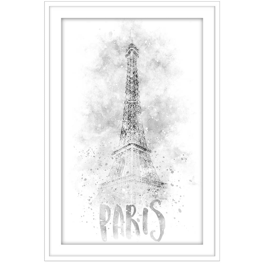 Monochrome Art EIFFEL TOWER - watercolor