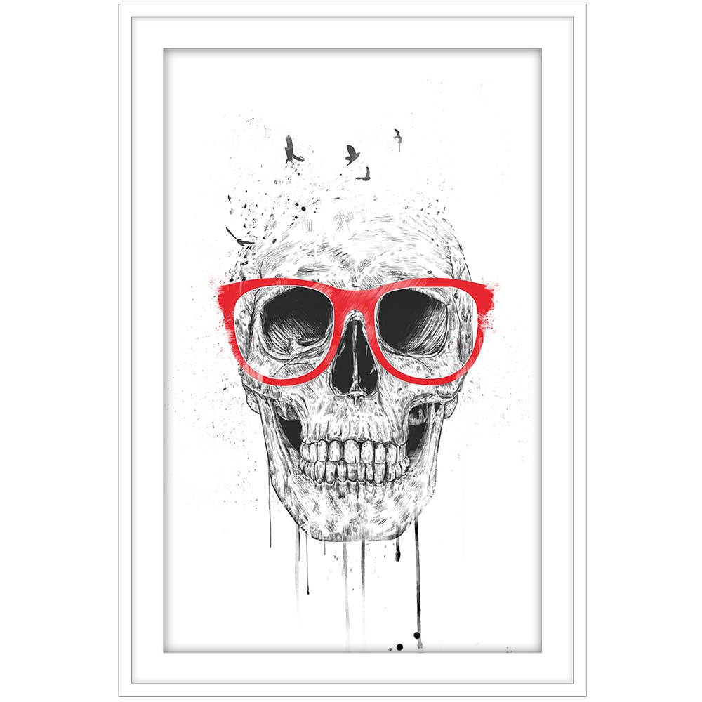 Skull With Red Glasses