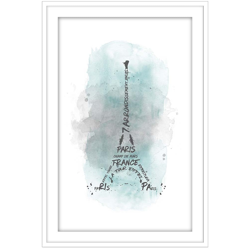 Watercolor Art Eiffel Tower