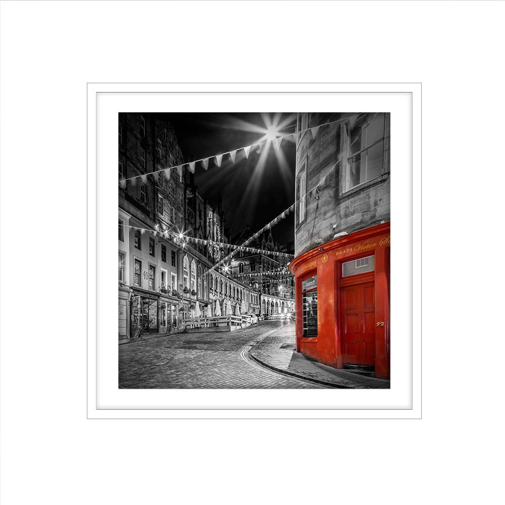 Charming evening impression at West Bow, Victoria Street