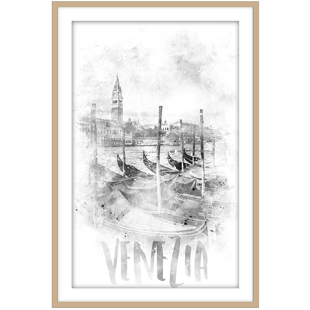 Monochrome Art CANAL GRANDE - watercolor