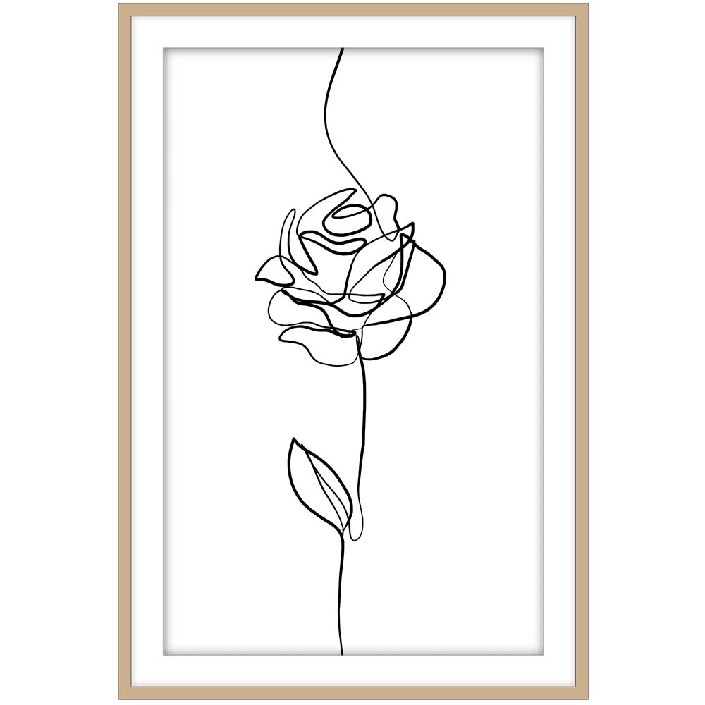 Rose Line Drawing