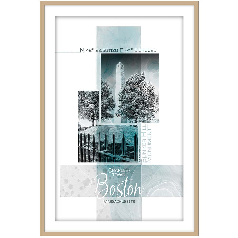 Poster Art BOSTON Bunker Hill Monument