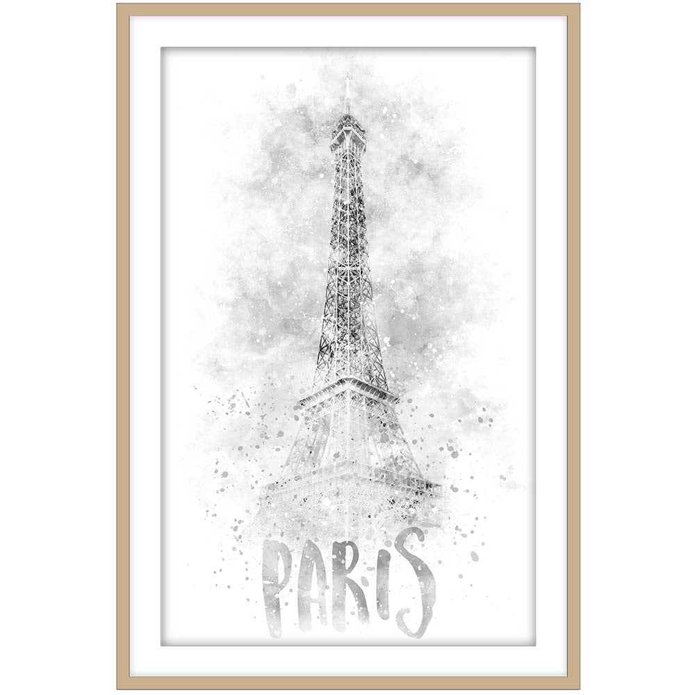 Monochrome Art EIFFEL TOWER - watercolor