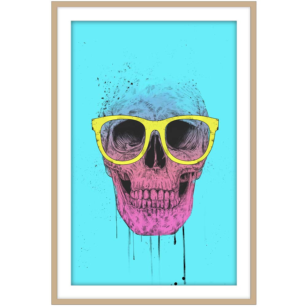 Pop Art Skull With Glasses