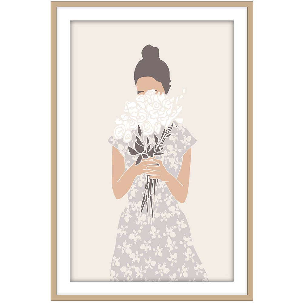 Girl with Flower Bouquet