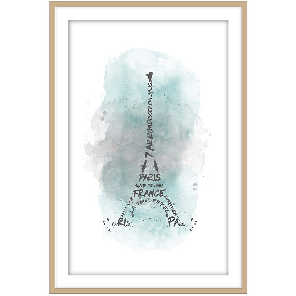 Watercolor Art Eiffel Tower