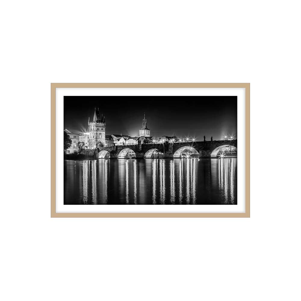 Night impression of Charles Bridge in Prague