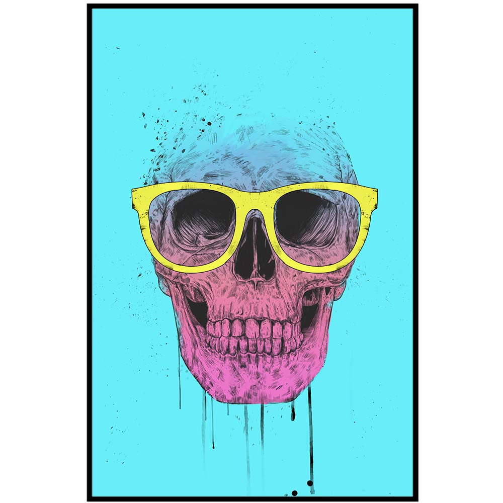 Pop Art Skull With Glasses