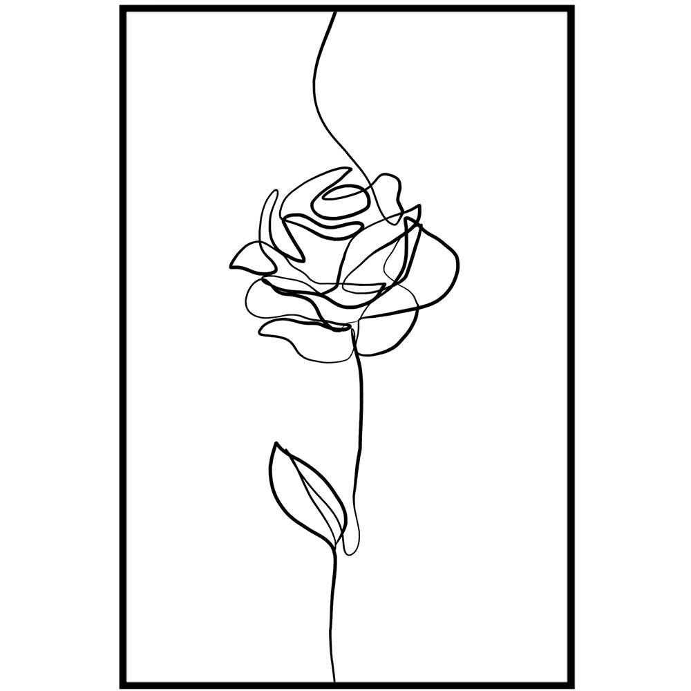 Rose Line Drawing
