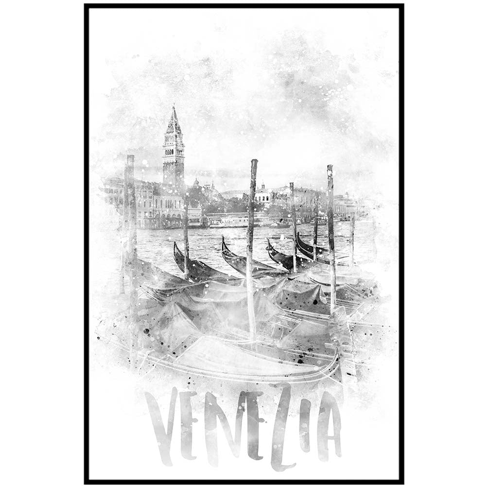 Monochrome Art CANAL GRANDE - watercolor