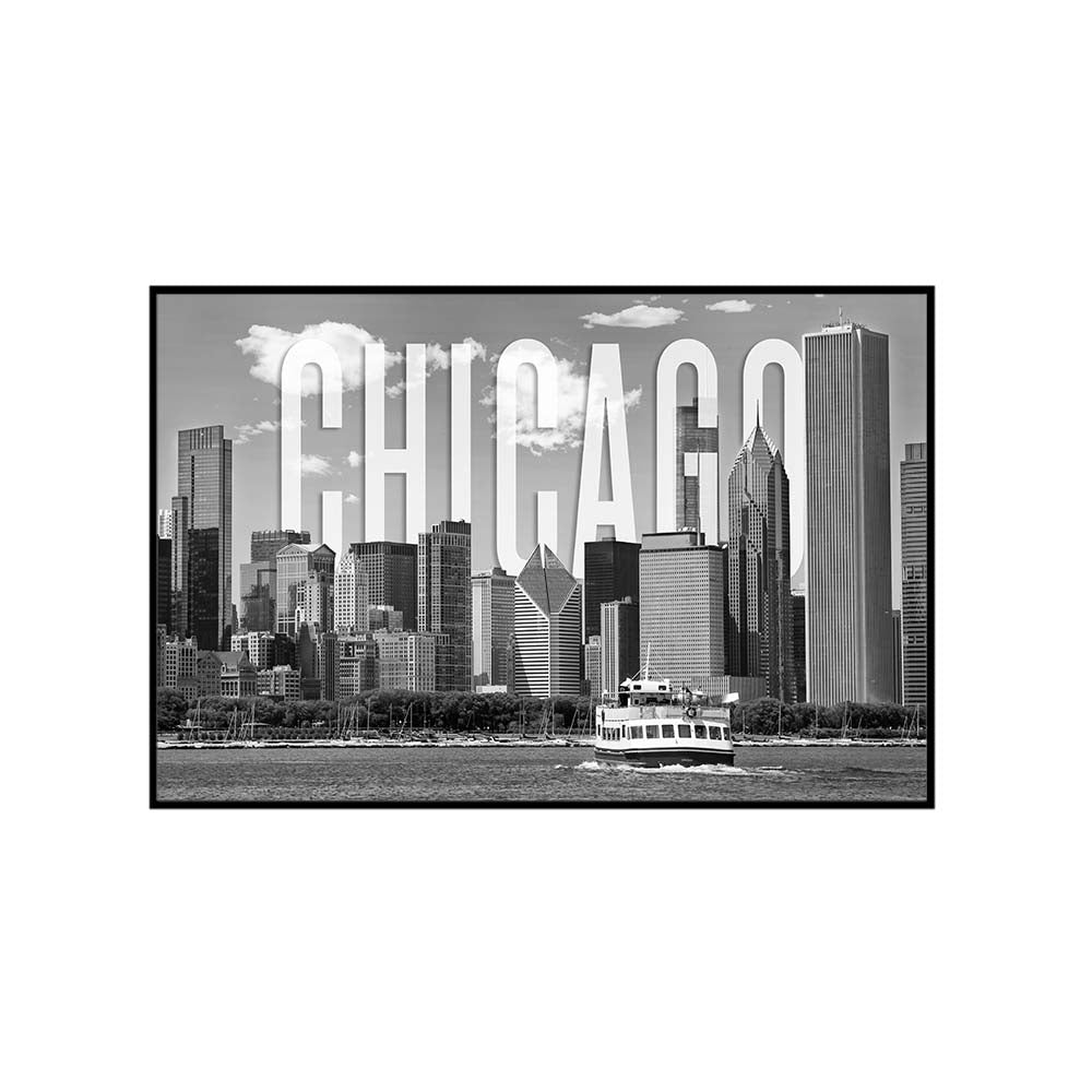 Chicago Skyline Monochrome