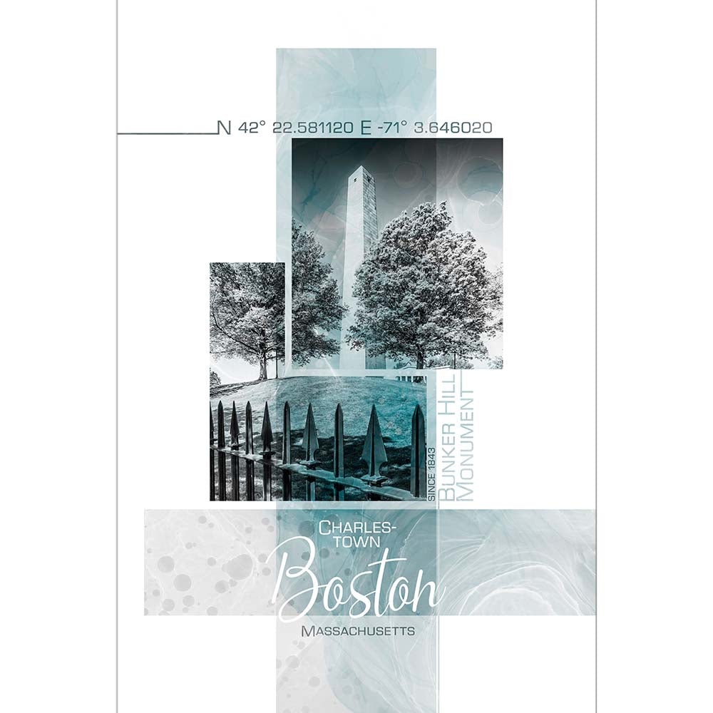 Poster Art BOSTON Bunker Hill Monument
