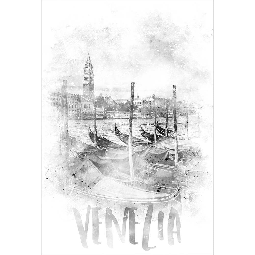 Monochrome Art CANAL GRANDE - watercolor