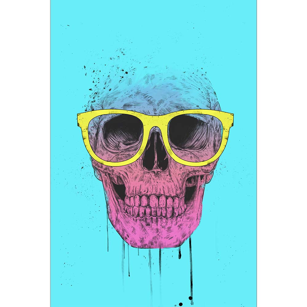 Pop Art Skull With Glasses
