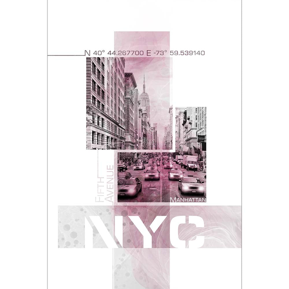 Poster Art NYC Fifth Avenue Traffic