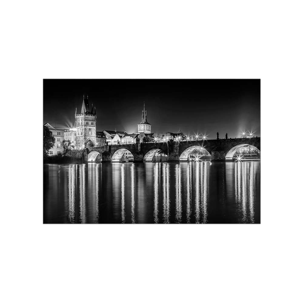 Night impression of Charles Bridge in Prague