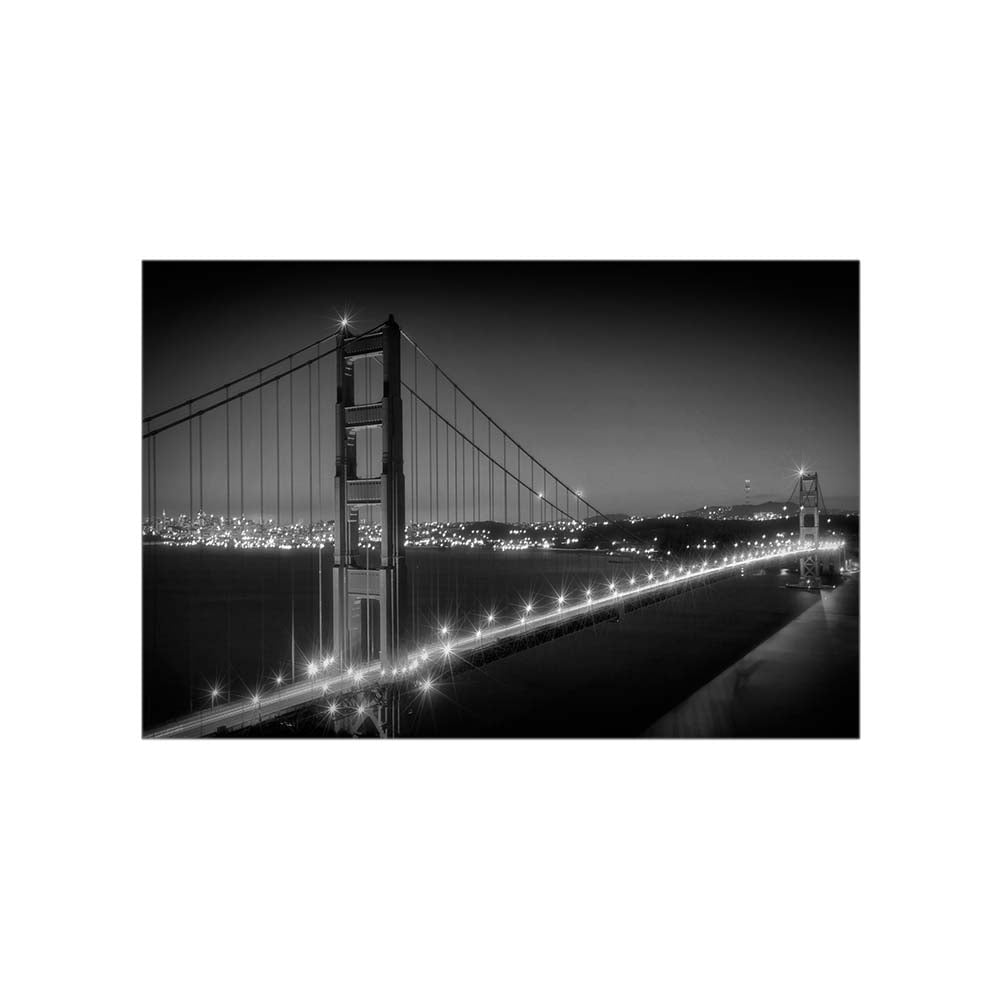 Monochrome Cityscape of Golden Gate Bridge