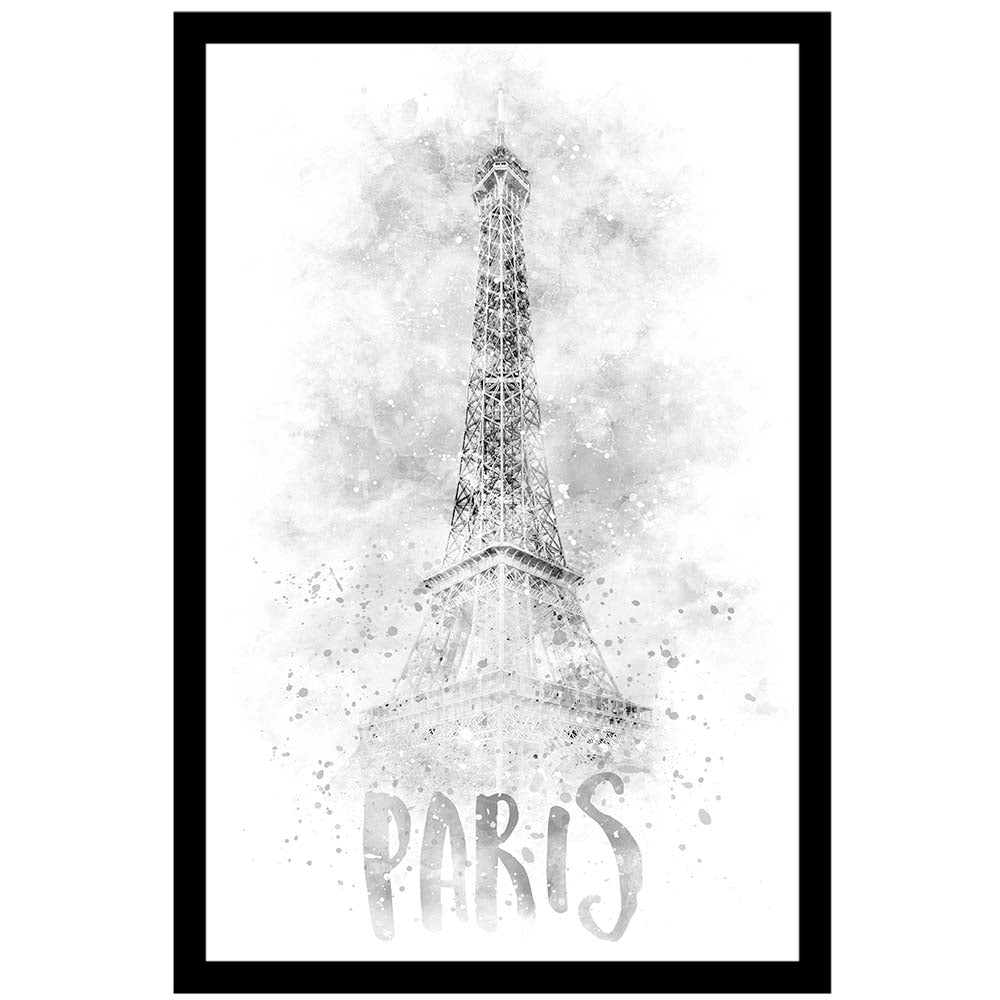 Monochrome Art EIFFEL TOWER - watercolor