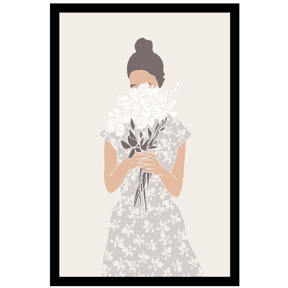 Girl with Flower Bouquet