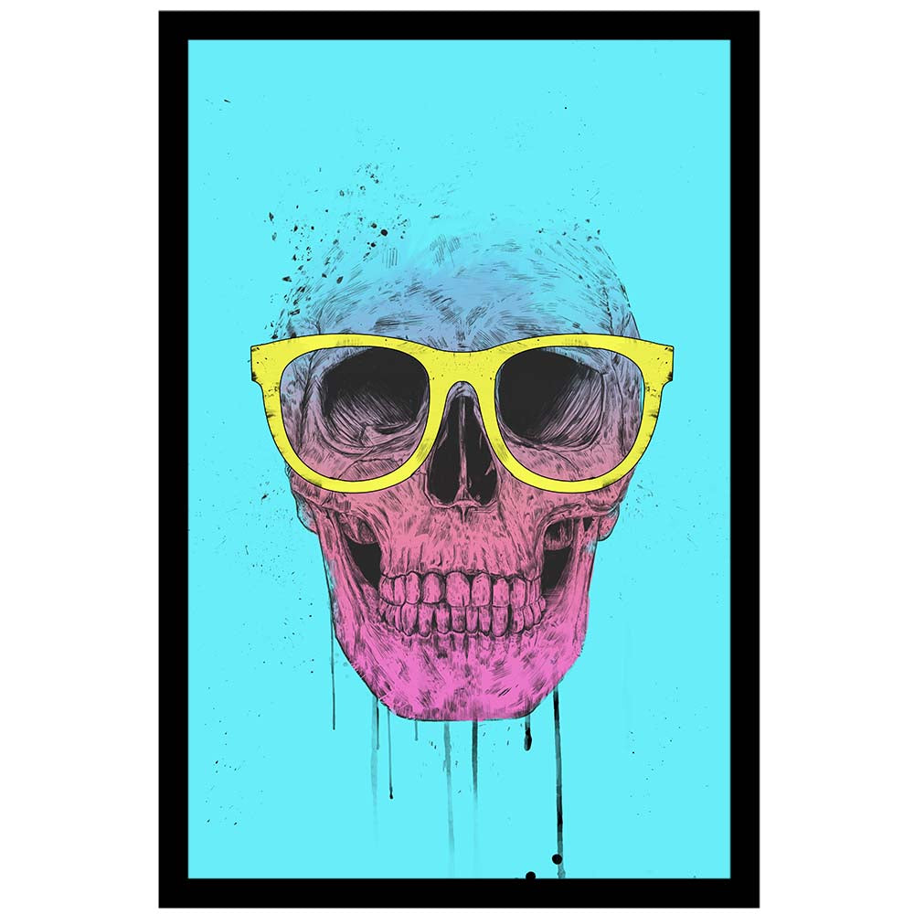 Pop Art Skull With Glasses