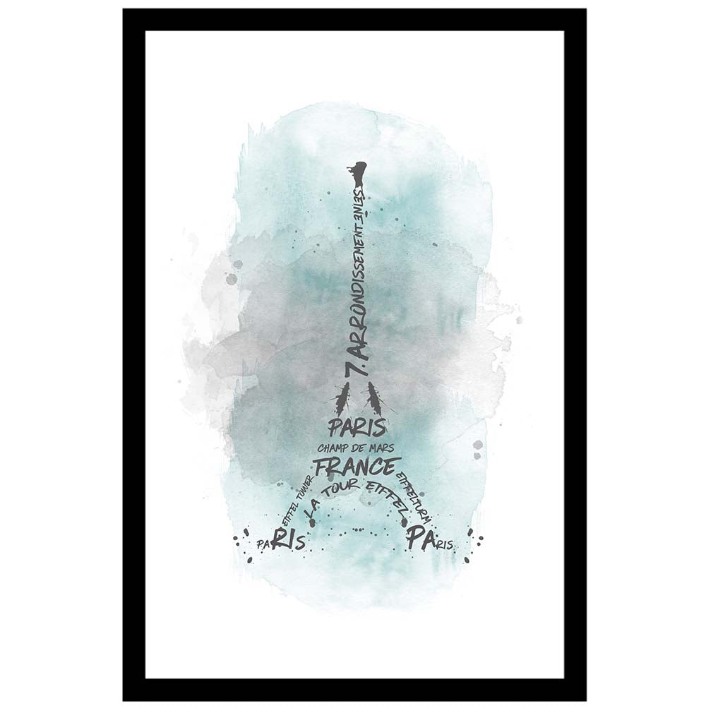 Watercolor Art Eiffel Tower