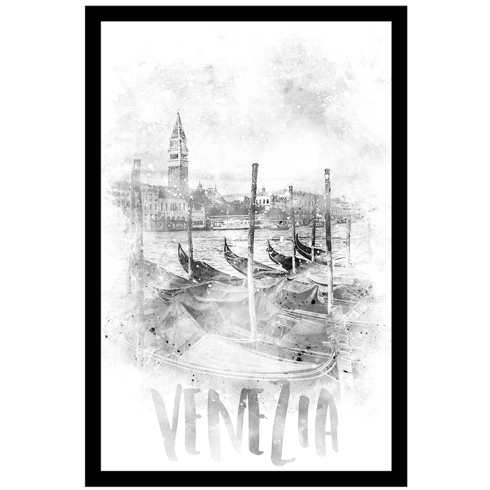 Monochrome Art CANAL GRANDE - watercolor