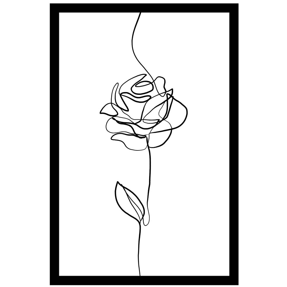 Rose Line Drawing