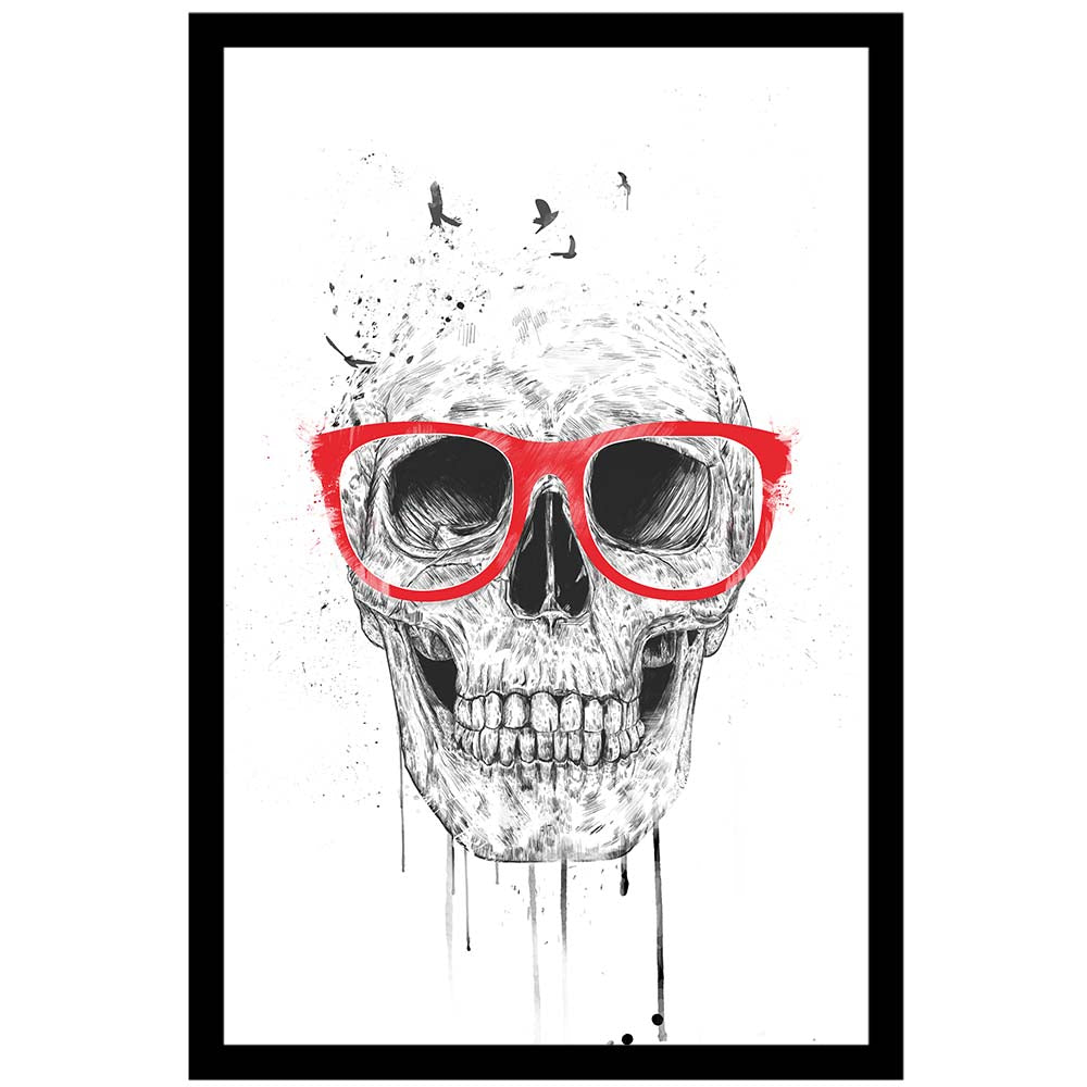 Skull With Red Glasses