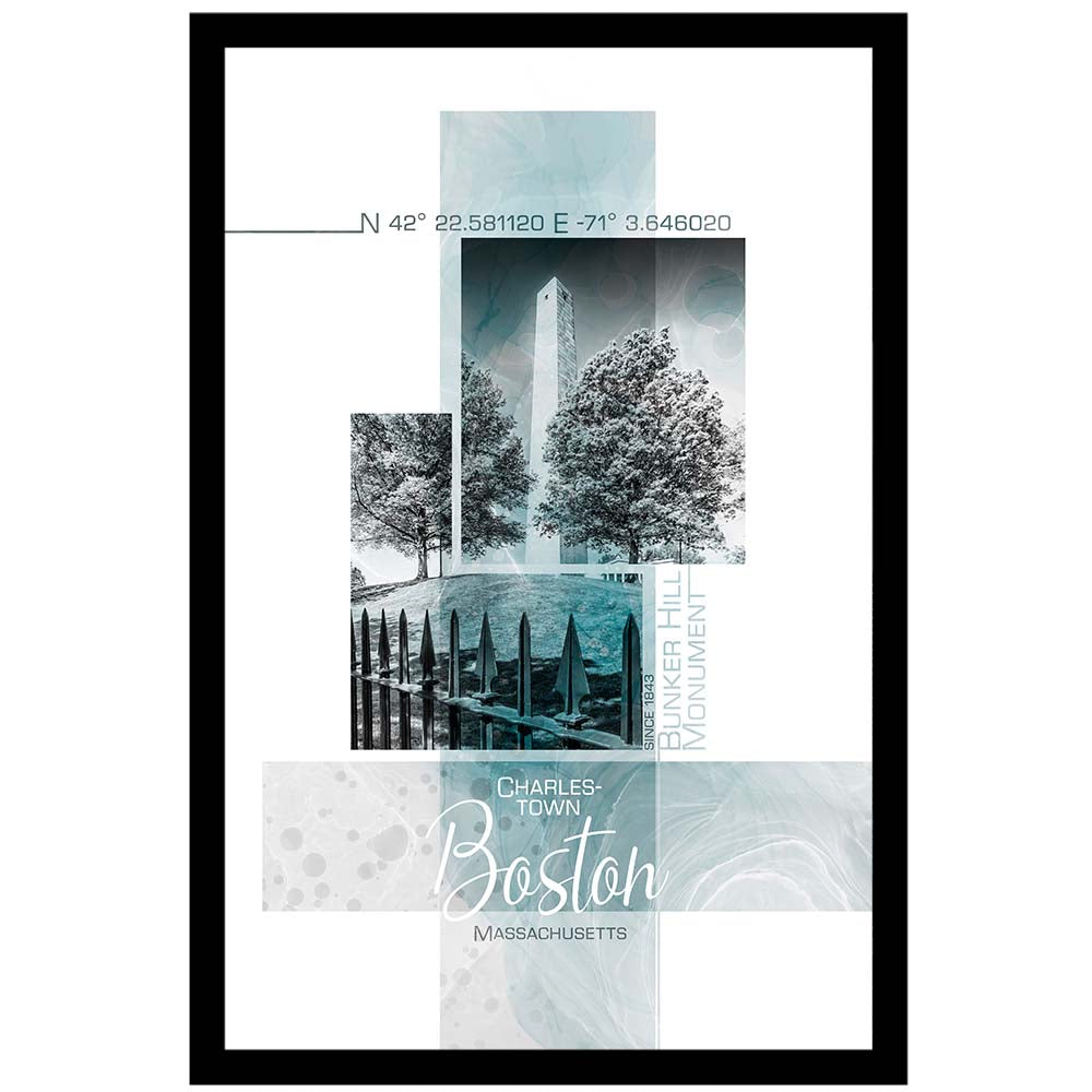 Poster Art BOSTON Bunker Hill Monument