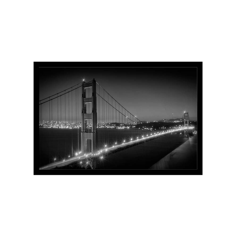 Monochrome Cityscape of Golden Gate Bridge