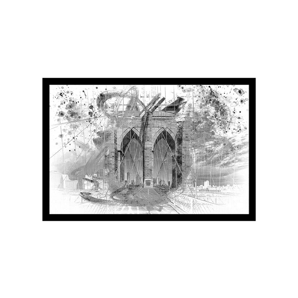 City Art Brooklyn Bridge in Detail