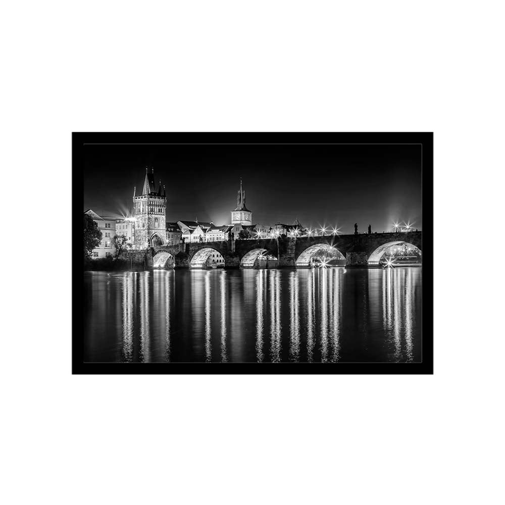 Night impression of Charles Bridge in Prague
