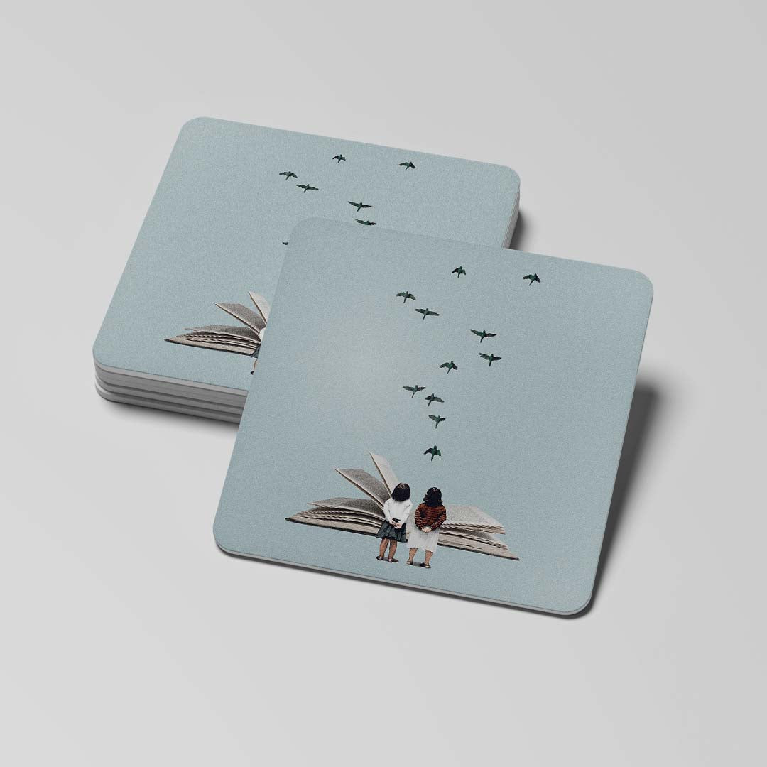 We Communicate Silently - round/reactangle coaster