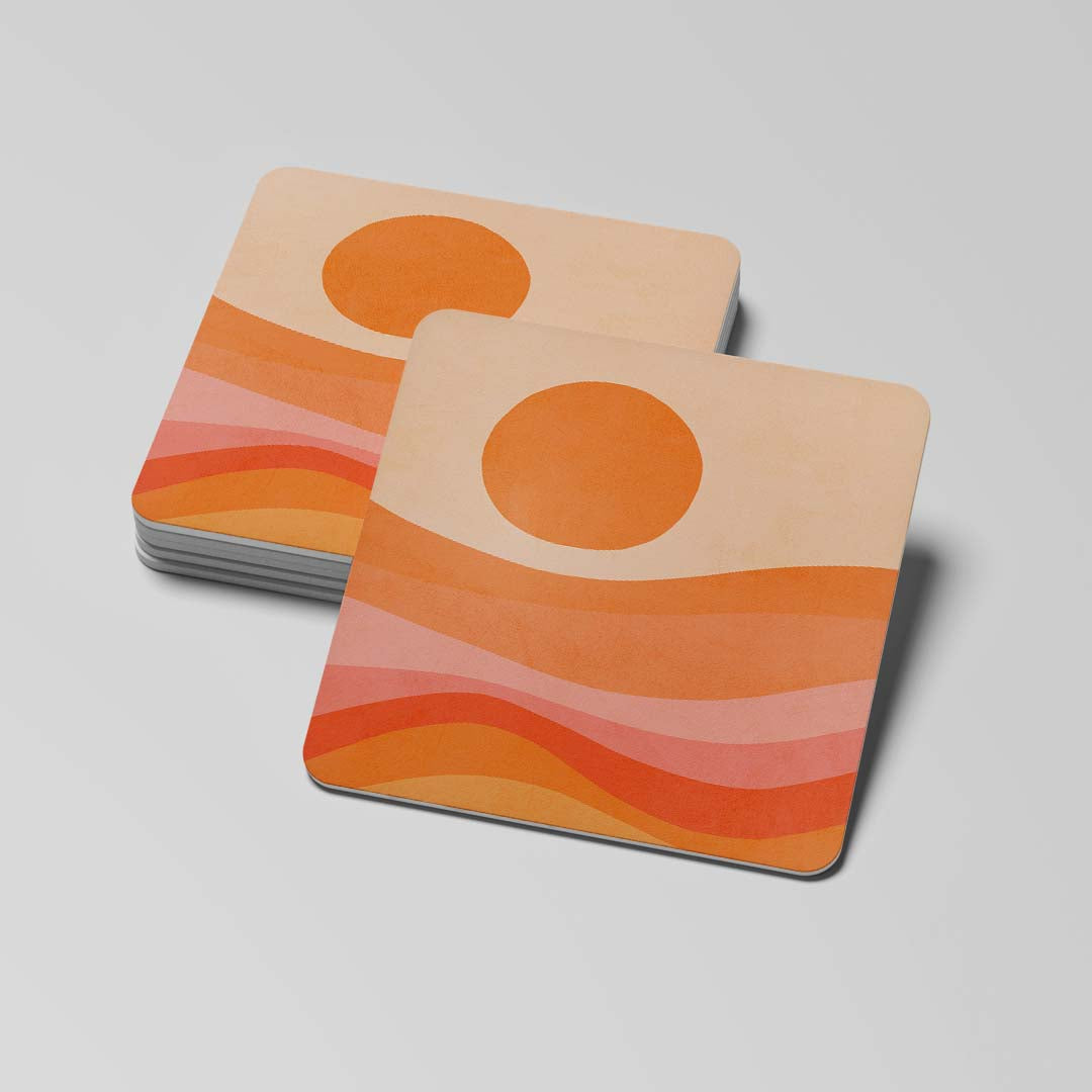 Golden Summer Sunset - round/reactangle coaster