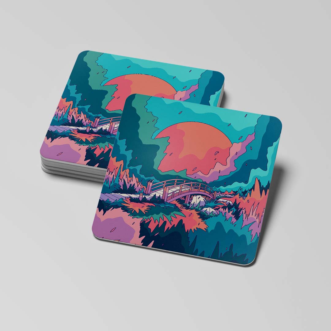 Grassland Bridge - round/reactangle coaster