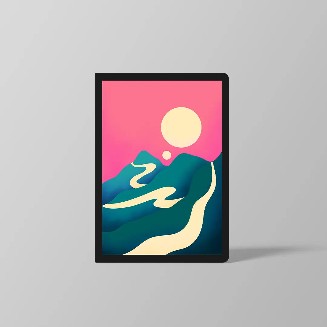 A Road to the Mountains - scenic nature 2 notebook