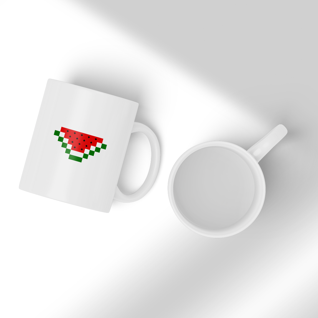 Battiikh - pixel watermelon mug