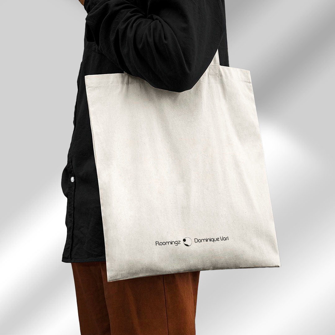 Matisse Inspired Vibrant Blue Lady Cut - Beige Canvas Tote Bag with Abstract Blue Woman Figure Print