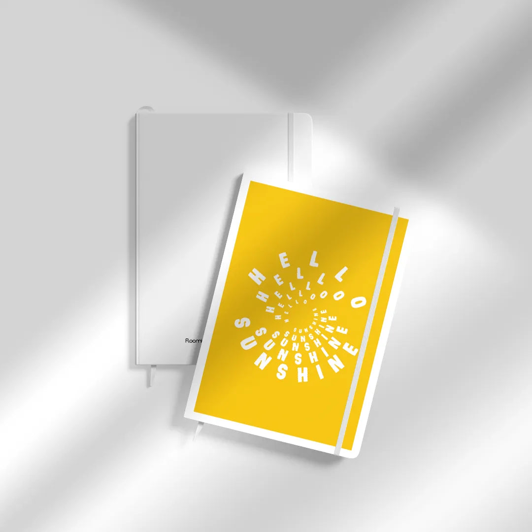 Hello Sunshine – bright yellow notebook