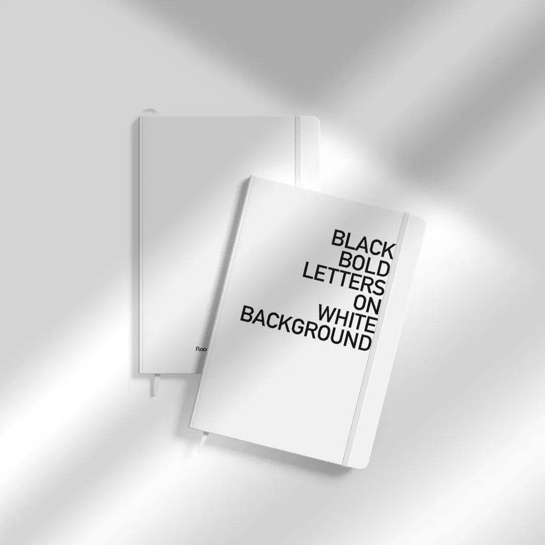 Black Bold Letters – typography 2 notebook