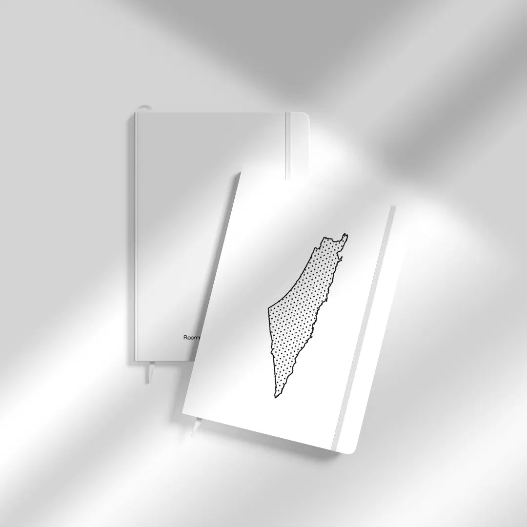 Free The Boundaries White - Palestine map notebook